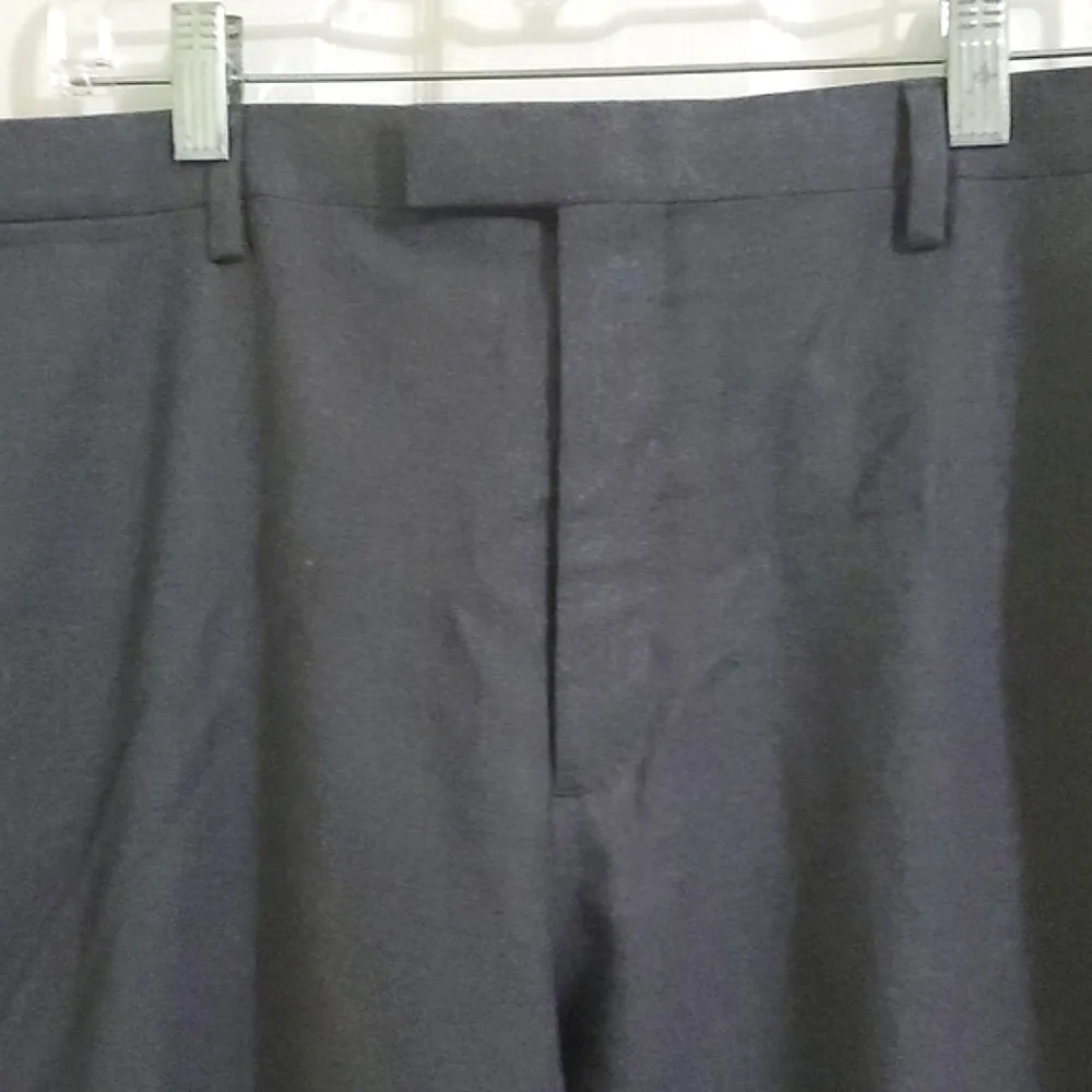 Banana Republic Slim Fit Tollegno Charcoal Office Event Wool Blend Pants 38 X 32